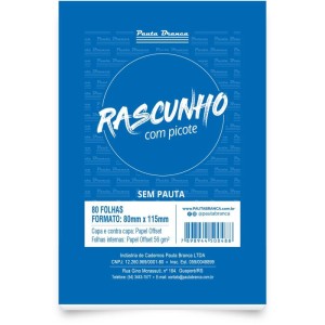 Bloco Para Rascunho C/picote S/pauta 80x115mm 80fl-082122-21858