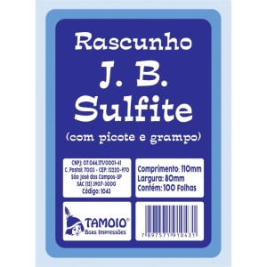 Bloco Para Rascunho Sulfite 80x110mm C/100 Fls.-023973-28907