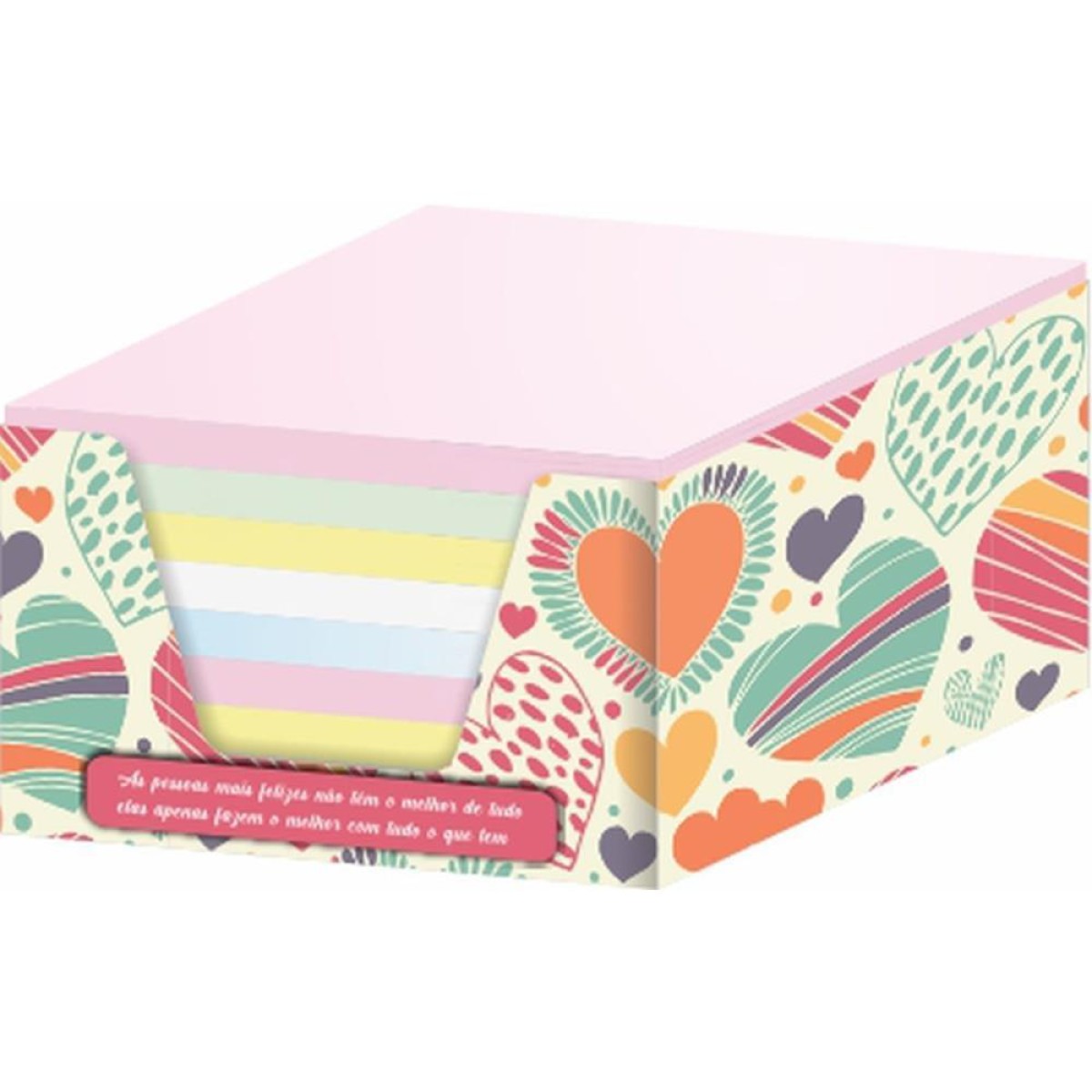 Bloco Para Recado Lembrete Colorido 700fls.-000429-38777