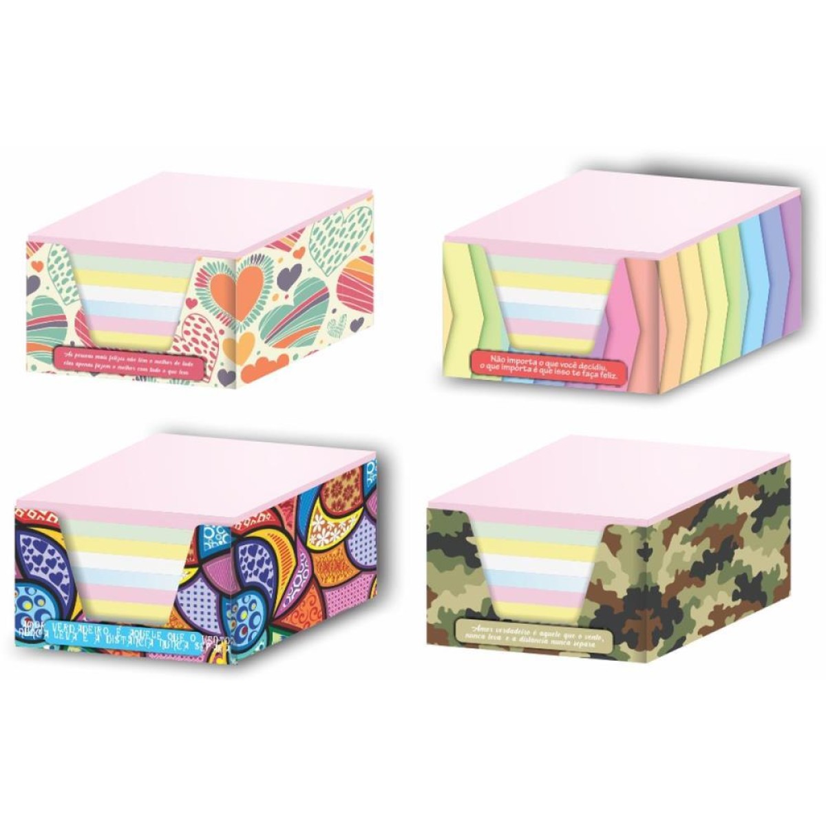 Bloco Para Recado Lembrete Colorido 700fls.-000429-45599