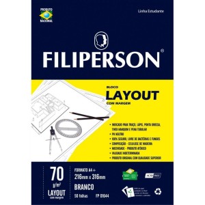 Bloco Tecnico Com Margem Lay-out A-4 63g.50fls.branco-000449-12059