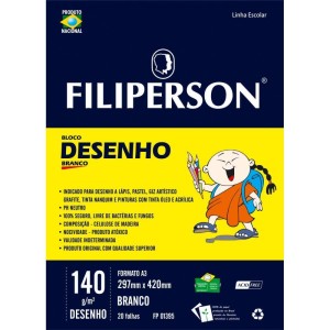 Bloco Tecnico Sem Margem Desenho A-3 140g.20fls.branco-000412-70136