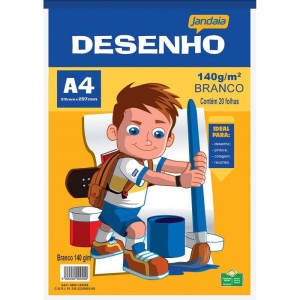 Bloco Tecnico Sem Margem Desenho A4 140 G 20 Fls Branco-000339-50024