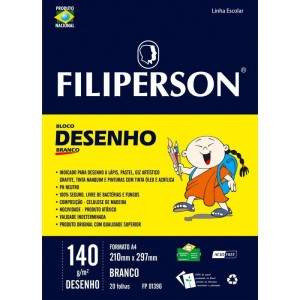 Bloco Tecnico Sem Margem Desenho A-4 140g.20fls.branco-000407-14101