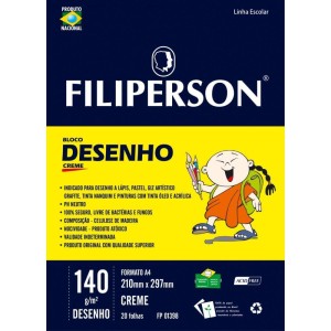 Bloco Tecnico Sem Margem Desenho A-4 140g.20fls.creme-000408-25701