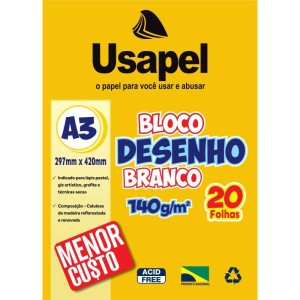 Bloco Tecnico Sem Margem Usapel Desenho A3 140g 20fl Br-090232-35747