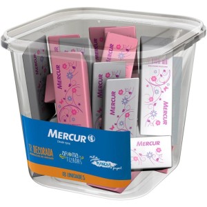 Borracha Decorada Tr Rosa/branca