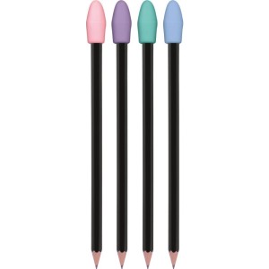 Borracha Ponteira Bazze Cores Pastel