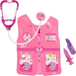 Brincando De Profissoes Colete Rosa Medica C/acessorio-097386-21567