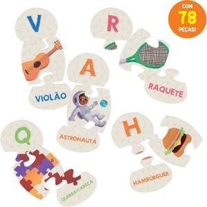 Brinquedo Educativo Aprendendo Alfabeto 78 Pcs-095700-17109