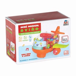 Brinquedo Educativo Aviao Bebe Musical C/som E Luz-104877-83493