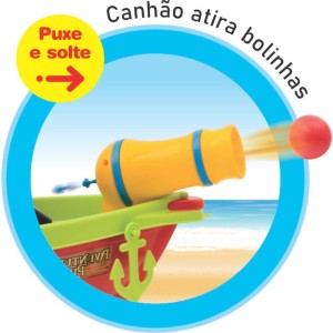 Brinquedo Educativo Barco Aventura Pirata 43cm.-076998-85421