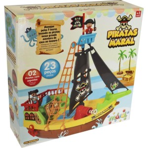 Brinquedo Educativo Barco Pirata C/bonecos-092458-88754