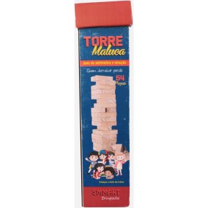 Brinquedo Educativo Jogo Da Torre 54pcs Madeira-100242-14134