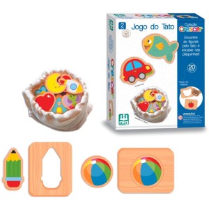 Brinquedo Educativo Jogo Do Tato Em Madeira 20pcs-104597-23223