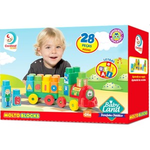 Brinquedo Educativo Trenzinho Baby Land 28 Blocos-085500-86997