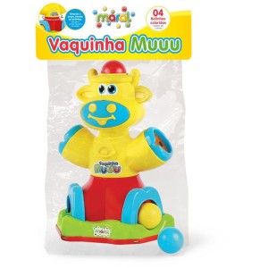 Brinquedo Educativo Vaquinha Muuu C/4 Bolinhas-106686-28436