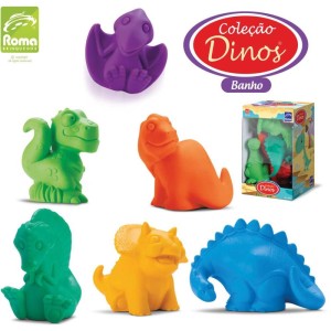 Brinquedo Para Bebe Colecao Dinos Banho 8,5cm.-070648-24212