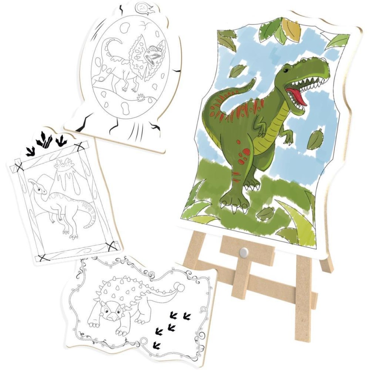 Brinquedo Para Colorir Dinossauros Super Kit C/04 Tel-107350-18379