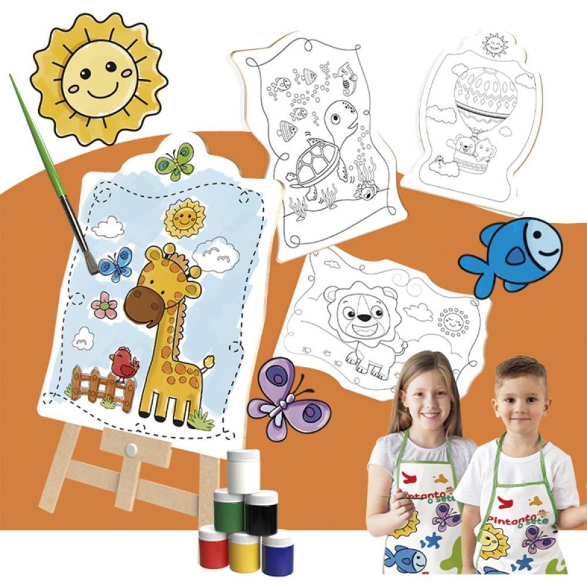 Brinquedo Para Colorir Pintando O Sete C/04 Telas-107347-29620