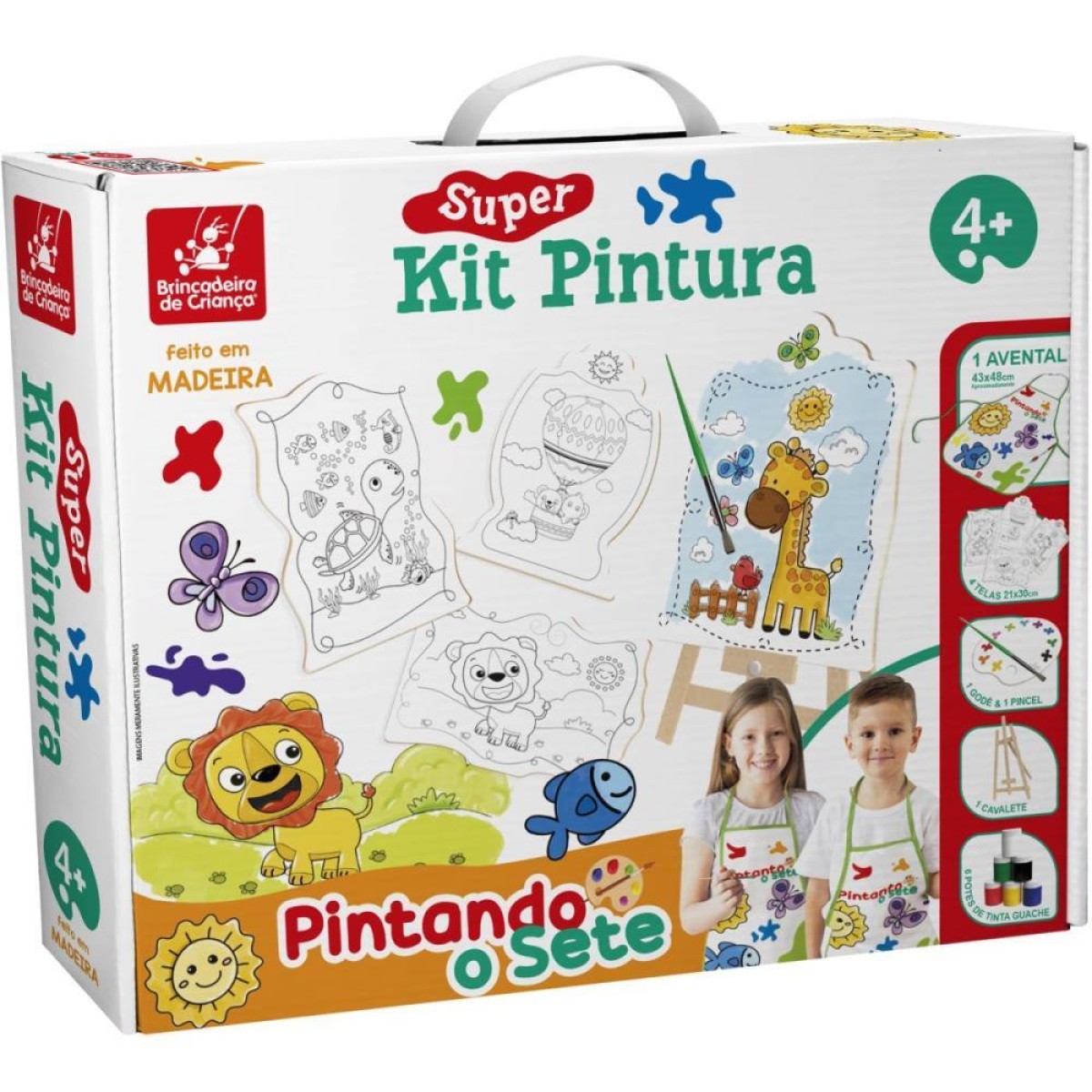 Brinquedo Para Colorir Pintando O Sete C/04 Telas-107347-87771