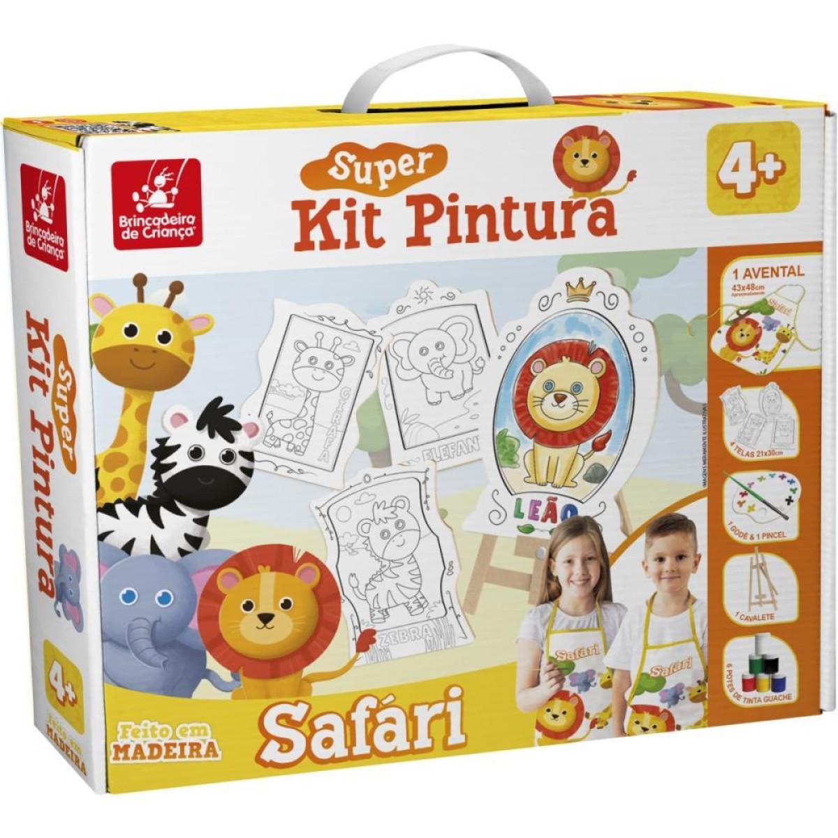 Brinquedo Para Colorir Safari Super Kit C/04 Telas-107348-41896
