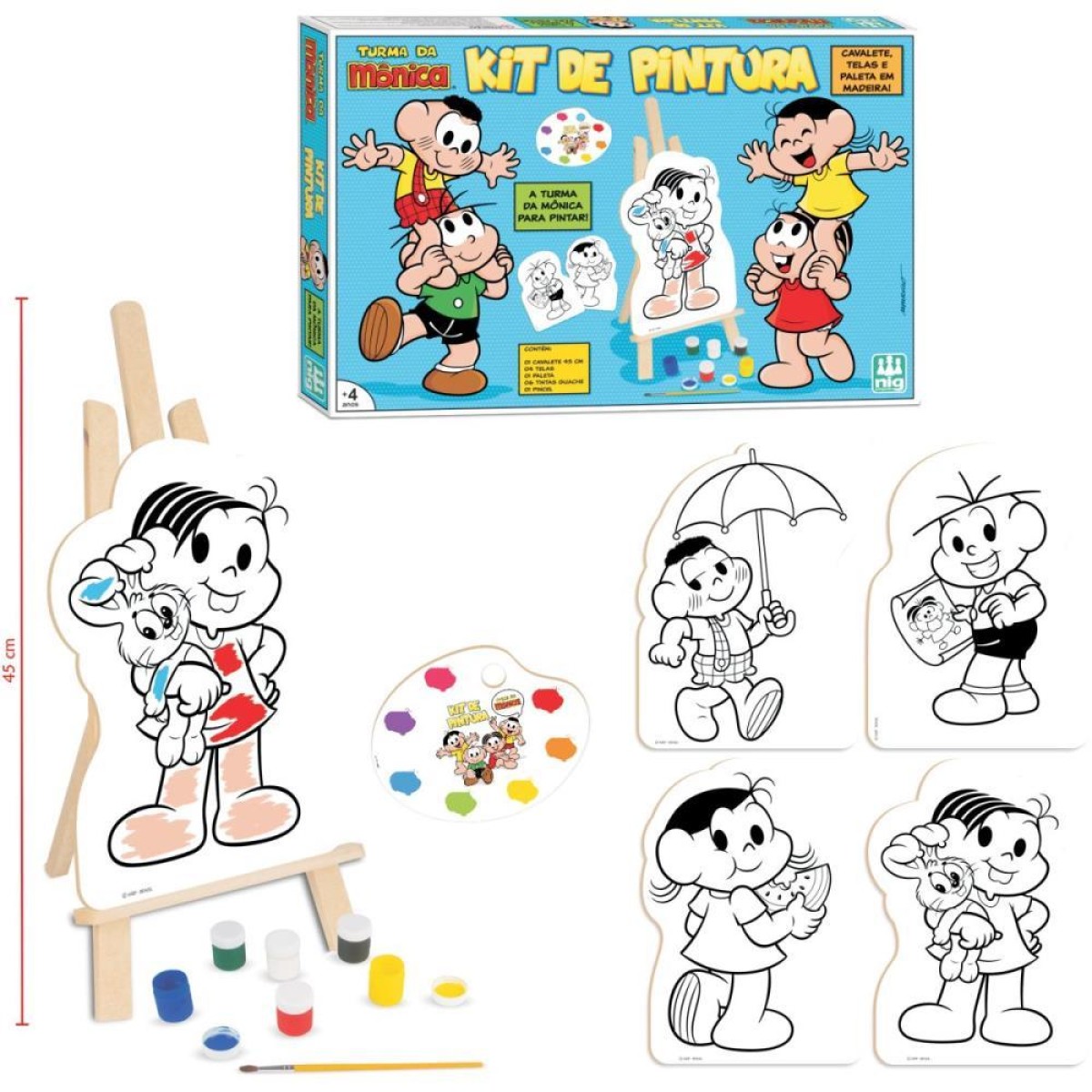 Brinquedo Para Colorir T.da Monica Kit De Pintura-086950-61672