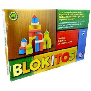 Brinquedo Para Montar Blokitos De Madeira 26 Pecas-071783-54431