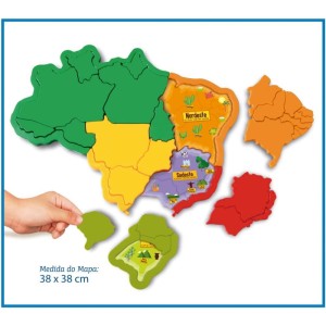 Brinquedo Para Montar Mapa Do Brasil-078880-85951