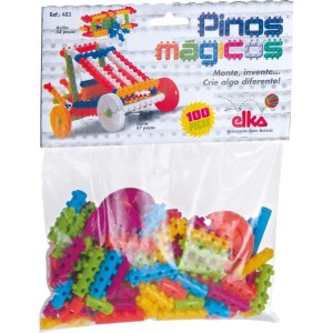 Brinquedo Para Montar Pinos Magicos 100 Pecas-048701-15429