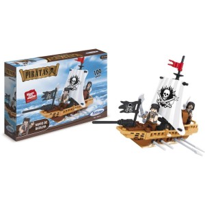 Brinquedo Para Montar Piratas Navio Batalha 100 Pcs-078107-38802