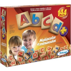 Brinquedo Pedagogico Madeira Abc Maiusculas/minuscul. 144pc-047988-71516