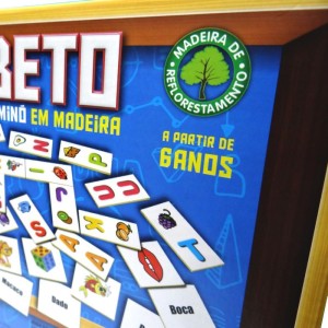 Brinquedo Pedagogico Madeira Alfabeto Domino E Memoria-034690-66699