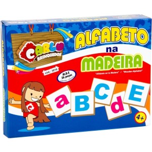 Brinquedo Pedagogico Madeira Alfabeto Na Madeira 26pcs-071339-21715