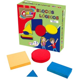 Brinquedo Pedagogico Madeira Blocos Logicos 48 Pcs-070901-29554