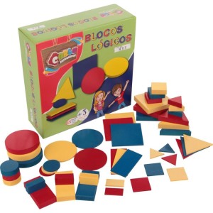 Brinquedo Pedagogico Madeira Blocos Logicos 48 Pcs-070901-35468