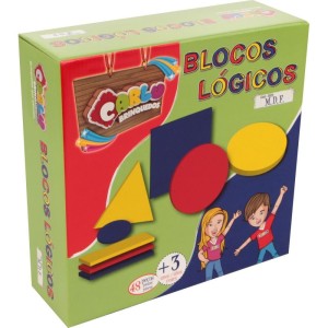 Brinquedo Pedagogico Madeira Blocos Logicos 48 Pcs-070901-67969