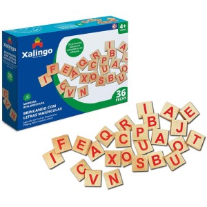 Brinquedo Pedagogico Madeira Brincando Com As Letras 36pcs.-008034-67560