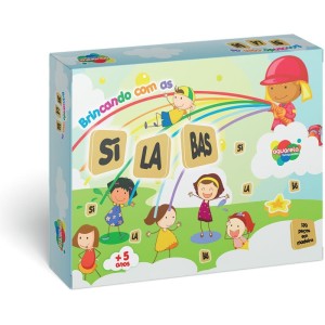 Brinquedo Pedagogico Madeira Brincando Com As Silabas 130pc-094509-50377