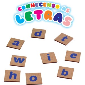 Brinquedo Pedagogico Madeira Conhecendo As Letras 70pcs-094508-78913