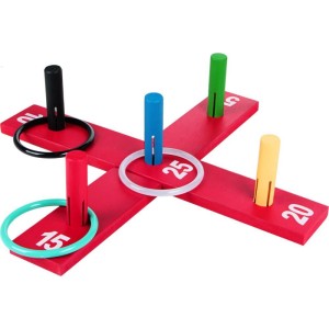 Brinquedo Pedagogico Madeira Jogo De Argola Cruz 10pcs-072851-12582