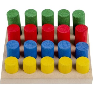 Brinquedo Pedagogico Madeira Pinos De Encaixe 20pcs-091440-45787