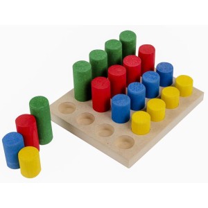 Brinquedo Pedagogico Madeira Pinos De Encaixe 20pcs-091440-46080