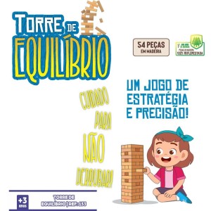 Brinquedo Pedagogico Madeira Torre De Equilibrio 54pcs-104764-49660