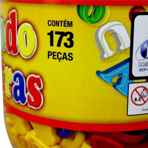 Brinquedo Pedagogico Brincando C/ As Letras 173pcs-034696-32322