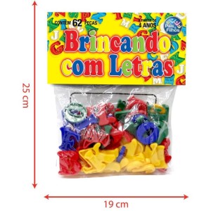 Brinquedo Pedagogico Brincando Com Letras 62 Pecas-047858-62388