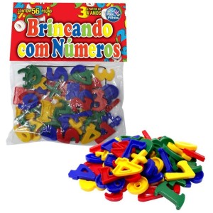 Brinquedo Pedagogico Brincando Com Numeros 56 Pcs-047859-15647