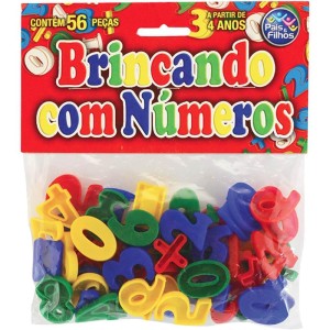 Brinquedo Pedagogico Brincando Com Numeros 56 Pcs-047859-20362