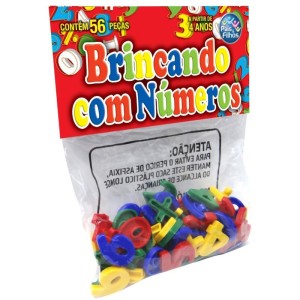 Brinquedo Pedagogico Brincando Com Numeros 56 Pcs-047859-47136