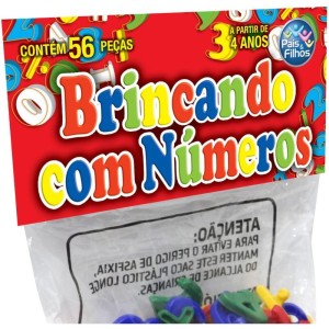 Brinquedo Pedagogico Brincando Com Numeros 56 Pcs-047859-87645